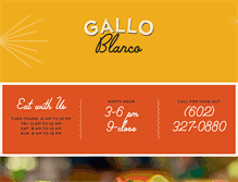 Tablet Screenshot of galloblancocafe.com